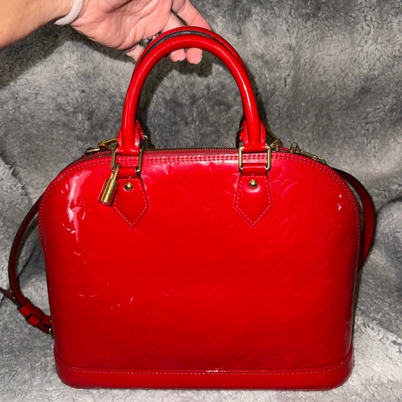 Gorgeous red Louis Vuitton Vernis Alma 2way - Picture 5 of 12